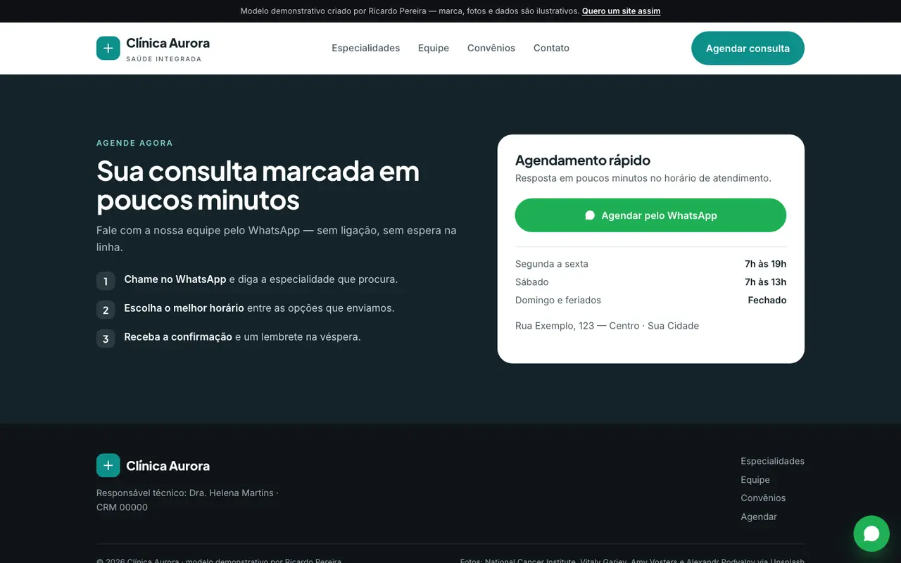 Clínica & Saúde — contato e agendamento