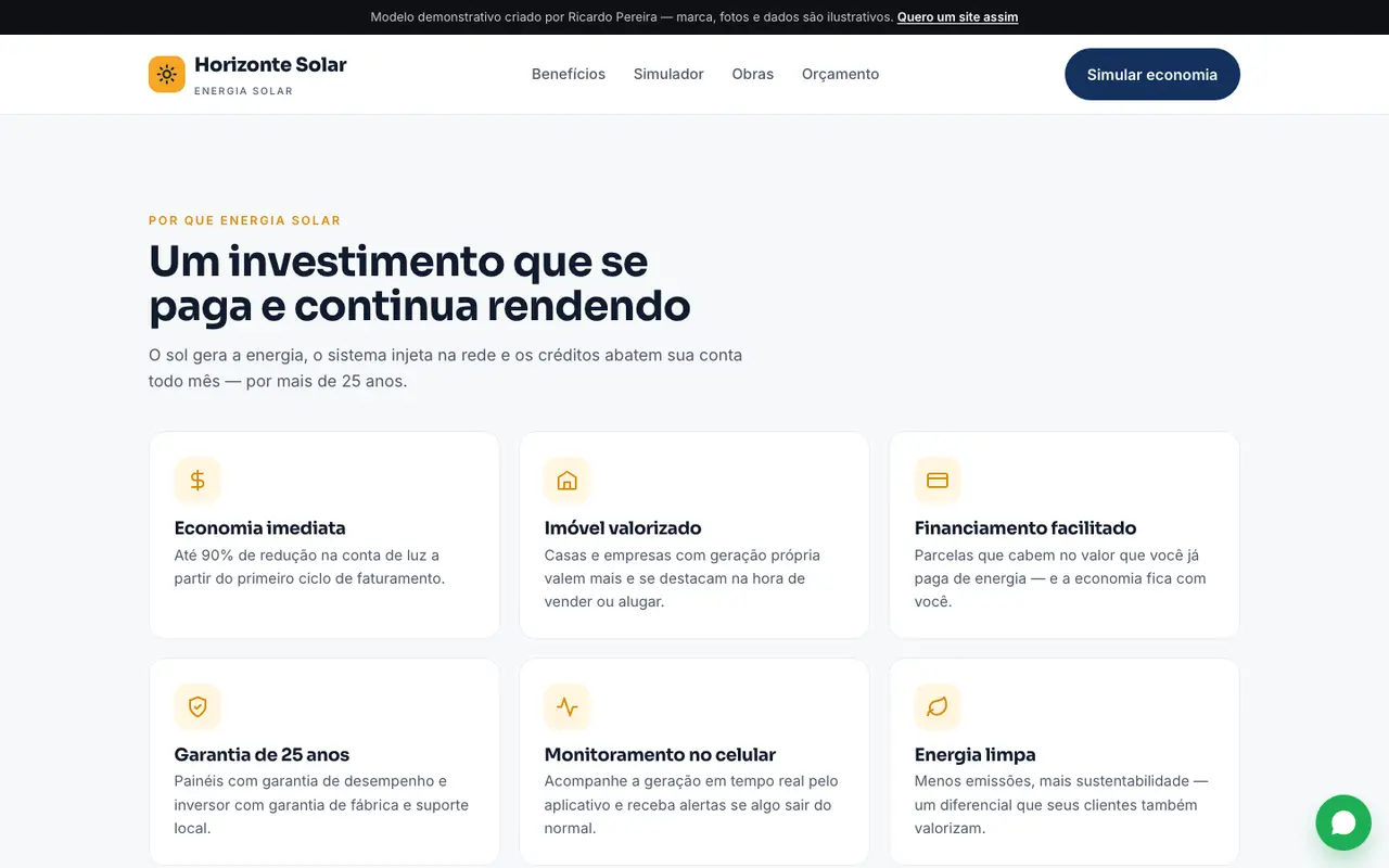 Energia Solar — serviços