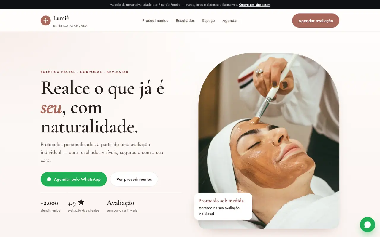 Estética & Beleza — topo da página