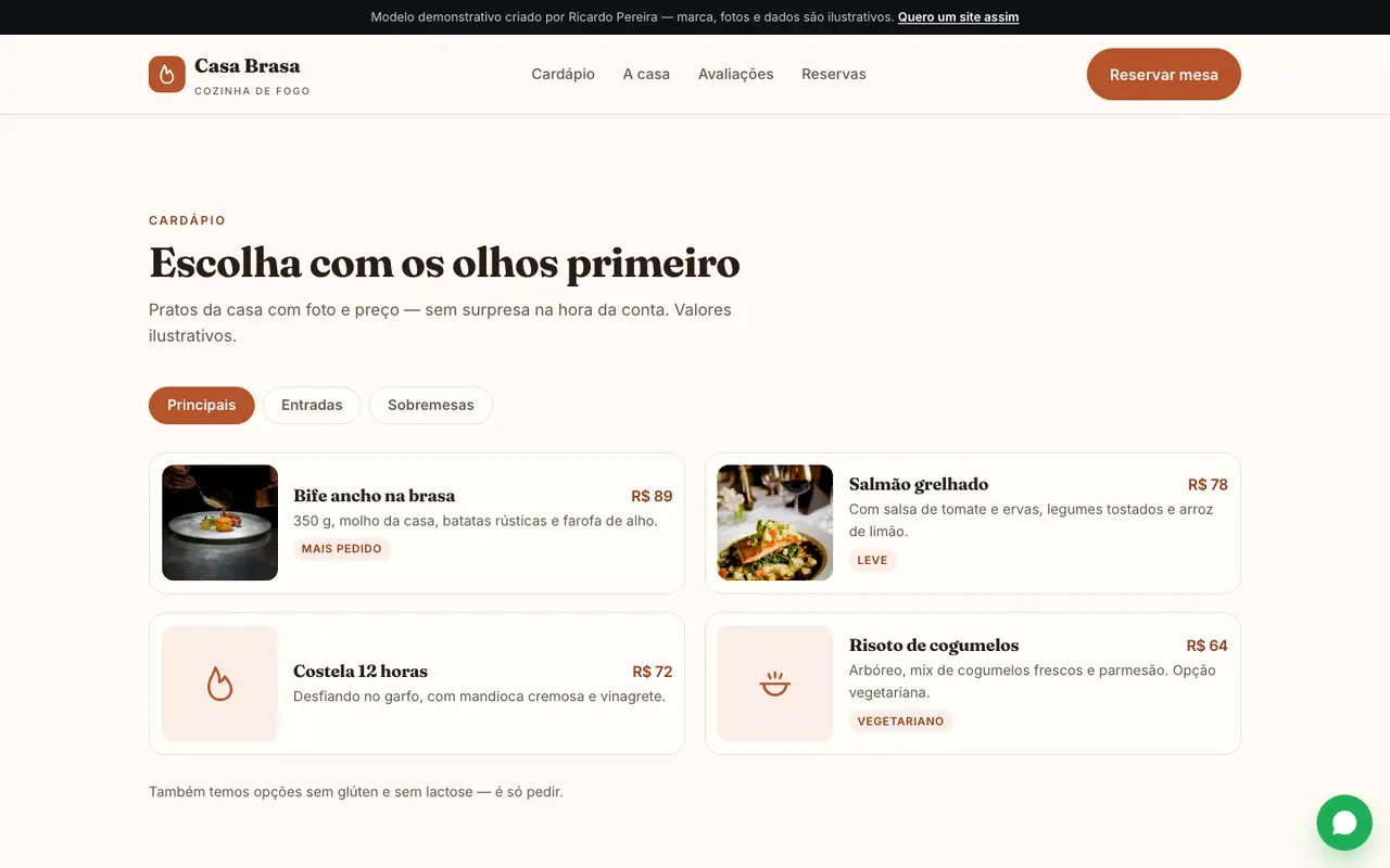 Restaurante & Delivery — serviços